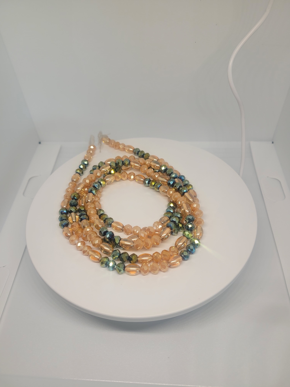 Gold and Iridescent Beaded Women's Waist Beads